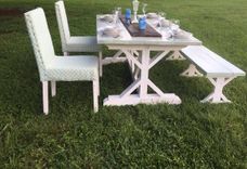 Ocean Inspired Trestle Table And Seating 4 small