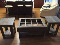 Pallet End Table And Coffee Set 2 small