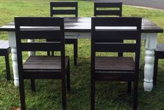 Farmhouse Dining Table Set 4 small