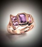 Purple and Pink Sapphire  ring 1 small