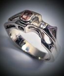 Pink Sapphire and Diamond Ring 4 small