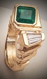 1.74ct emerald and baguette diamond ring 3 small