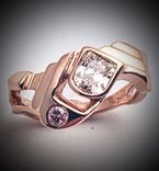 14kt Rose gold Dcut diamond ring 1 small