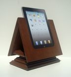 The Tabitat Tablet Stand System For Ipad In Mahogany. 1 small
