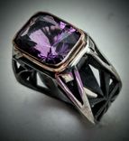 PrecisIon cut Amethyst Ring 3 small