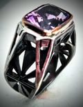 PrecisIon cut Amethyst Ring 4 small