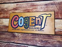 Carved Wood Sign  1 small