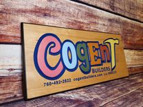 Carved Wood Sign  2 small