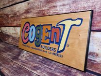 Carved Wood Sign  3 small