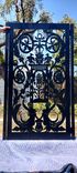 Church St. Pietro Design from Italian Rennaisance 16th century Metal gate #7681. R. O. width 36" by 60" H 2 small