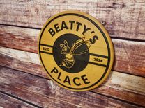 Routed Wood round Family Sign 2 small