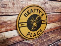 Routed Wood round Family Sign 1 small