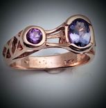 14kt Rose Gold Tanzanite and Pink Sapphire Ring 1 small