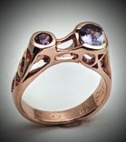 14kt Rose Gold Tanzanite and Pink Sapphire Ring 2 small