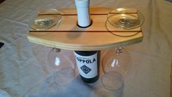 Wine Bottle Caddy With Glasses 1 small