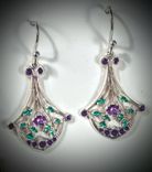 Victorian Earring Floral design 2 small