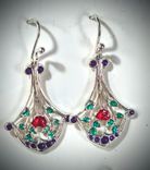 Victorian Earring Floral design 1 small