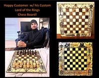 Lord of the Rings chess board, Large 2 ft. x 2 ft., Lord of the Rings, Chessboard, Lord of the Rings gifts, Gandalf, Middle Earth 1 small