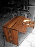 Solid Walnut Computer Desk With Adjustable Tray Height And All Wood Drawer Slides 2 small