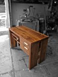 Solid Walnut Computer Desk With Adjustable Tray Height And All Wood Drawer Slides 1 small