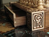 Medieval Chess Board With Copper Inlay 3 small