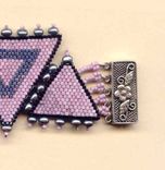 Beadweaving Bracelet Downward Facing Dog Dusty Rose Freshwater Pearls 3 small