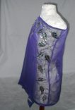 Evening Poncho Silver Sequin Embroidered Sheer Amethyst Fashion Apparel Ooak 3 small