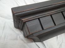 Black Distressed Floating Wall Shelf Or Photo Ledge 2 small