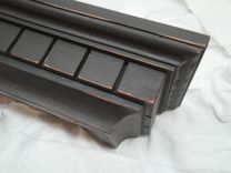 Black Distressed Floating Wall Shelf Or Photo Ledge 5 small