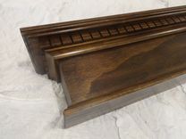 Expresso Stained Fireplace Mantel With Dentil Molding 1 small