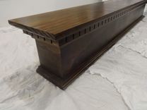 Expresso Stained Fireplace Mantel With Dentil Molding 4 small