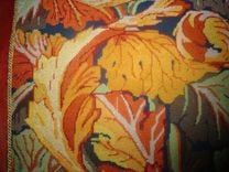 Abstract Orange Needlepoint Pillow 1 small