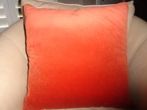 Abstract Orange Needlepoint Pillow 2 small