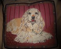 Cocker Spaniel Needlepoint Pillow 1 small