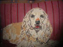 Cocker Spaniel Needlepoint Pillow 2 small