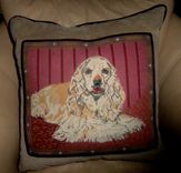 Cocker Spaniel Needlepoint Pillow 3 small