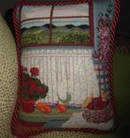 Small Traditional Needlepoint Pillow 2 small