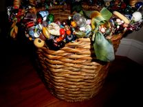 Storage/Laundry/Waste Beaded Basket 1 small