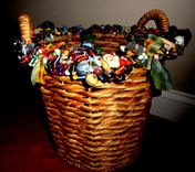 Storage/Laundry/Waste Beaded Basket 3 small