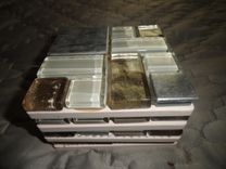 Beige Glass/Metal Mosaic Coasters 3 small