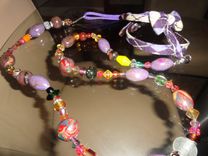 Dog Leash/Polymer Clay, Glass Beads 1 small