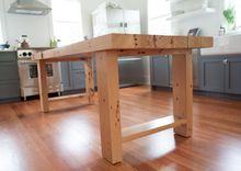 Farmhouse Table Made From Reclaimed Fir Ceiling Beams 2 small