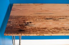 Modern Desk Made From Reclaimed Fir 2 small