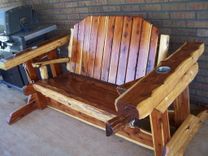 Rustic Cedar Glider Swing 1 small