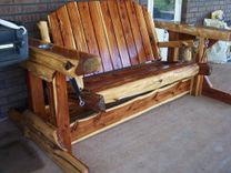 Rustic Cedar Glider Swing 3 small