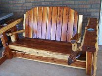 Rustic Cedar Glider Swing 4 small