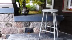 Bar Stool Bamboo Leg Windsor Stool 29.5 Inches Tall Standing Desk Chair 2 small