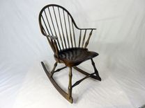 Rocking Chair. Continuous Arm Rocker Bamboo Turnings 5 small