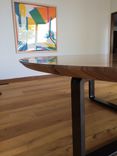 Modern Round Walnut Dining Table 5 small
