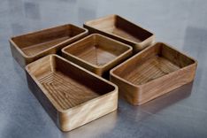 Cnc-Cut, Red Birch Serving Trays 3 small